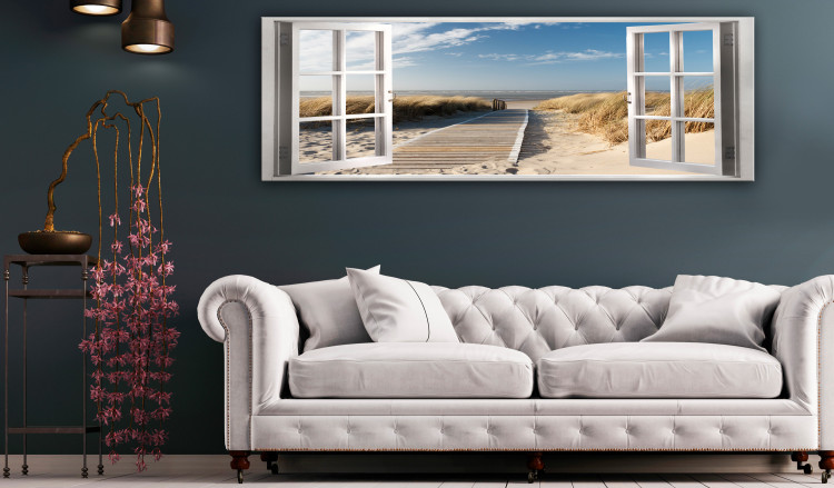 Large canvas print Window: View of the Beach III [Large Format] 149059 additionalImage 5