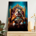 Canvas Print AI Dog English Bulldog - Animal in the Role of King on the Throne - Vertical 150259 additionalThumb 11