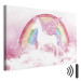 Canvas Art Print Pink Power - A Unicorn With Wings and a Rainbow on a Background of Clouds 151259 additionalThumb 8