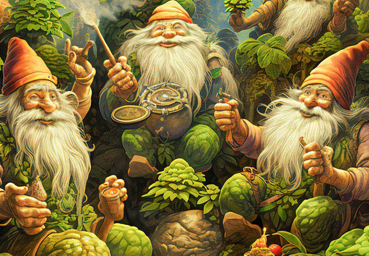Large canvas print Crazy Forest Dwarves - Relaxation in Nature [Large Format] 151559 additionalImage 4