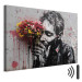 Canvas Art Print Man With Flowers - Street Art With a Plant Accent 151759 additionalThumb 8