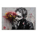 Canvas Art Print Man With Flowers - Street Art With a Plant Accent 151759 additionalThumb 7