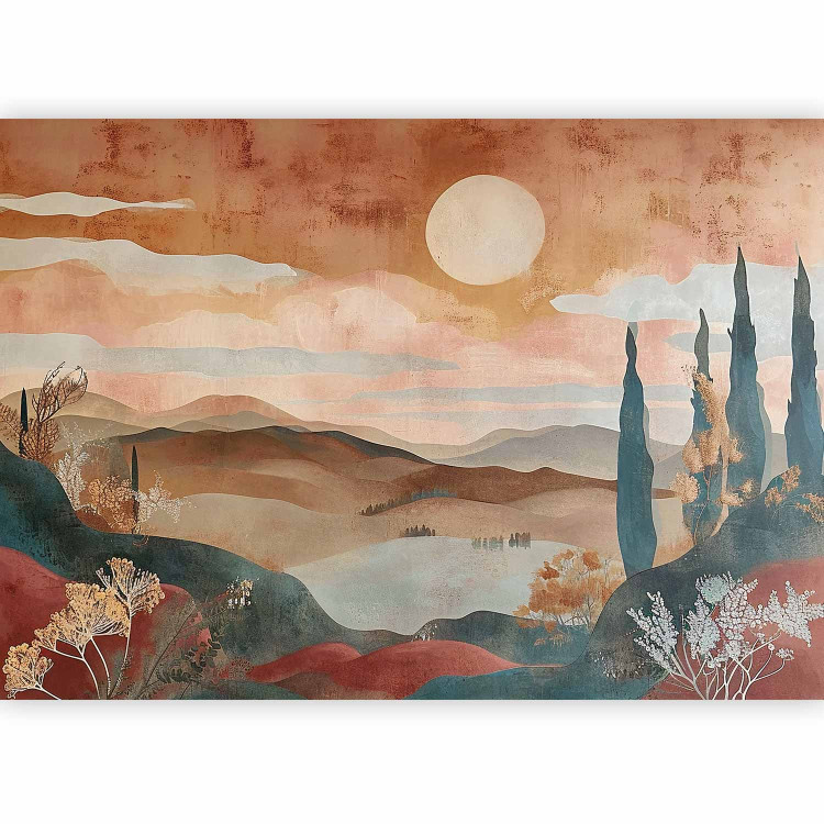 Wall Mural Tuscan Landscape - A Composition Inspired by the Colors of Terracotta 159459 additionalImage 1