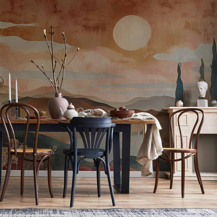 Wall Mural Tuscan Landscape - A Composition Inspired by the Colors of Terracotta 159459 additionalImage 6