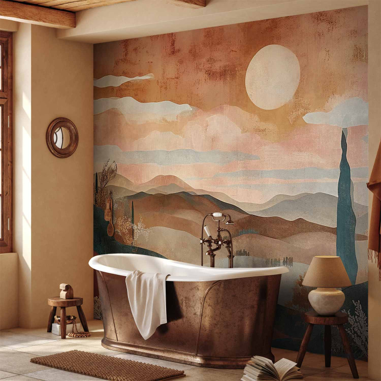 Wall Mural Tuscan Landscape - A Composition Inspired by the Colors of Terracotta 159459 additionalImage 8