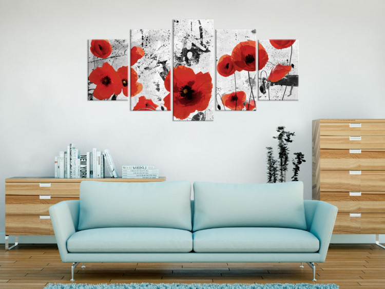 Canvas Print Scarlet flowers 55559 additionalImage 3