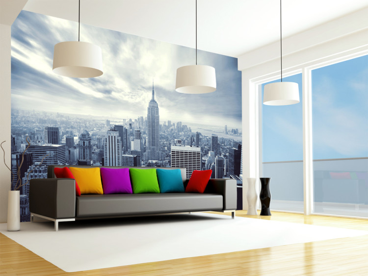 Photo Wallpaper Blue New York - City Architecture with the Empire State Building 61559