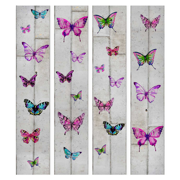 Modern Wallpaper Butterflies and Concrete 89659 additionalImage 1