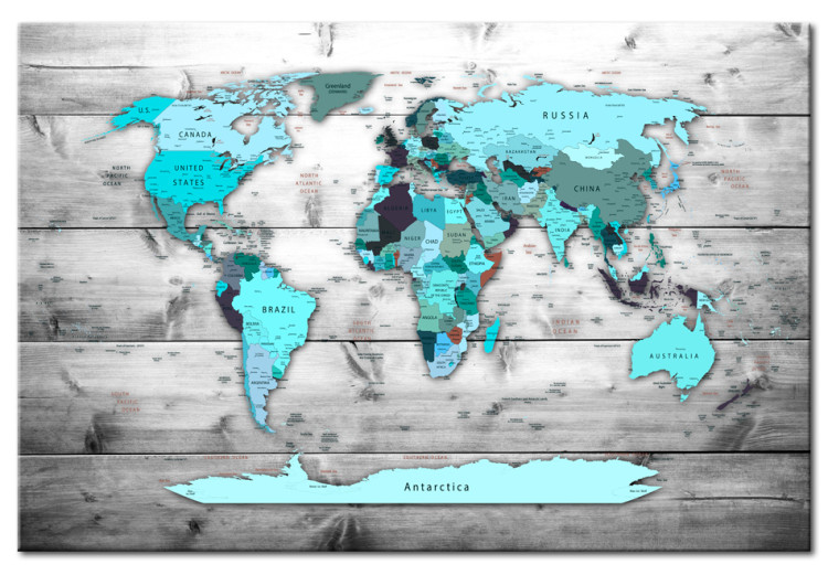 Cork Pinboard Blue Continents [Cork Map] 92159 additionalImage 2