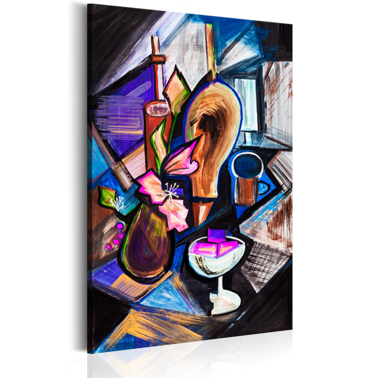 Canvas Print Jazz Club (1-piece) - Colorful Geometric Abstraction with Drinks 93159 additionalImage 2