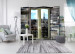 Room Divider Screen Views of Paris II - stone texture with a window overlooking the city 95959 additionalThumb 2