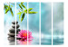 Room Separator Water Lily and Spa Stones II - stones and flower in oriental style 97359 additionalThumb 3