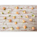 Wall Mural Romantic floral composition - roses and daisies on a wooden background 97459 additionalThumb 1