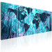 Canvas Neon Oceans (5-piece) - Blue Continents on World Map 105769 additionalThumb 2