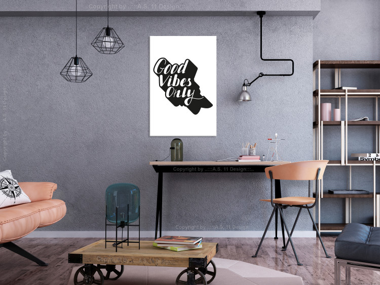 Canvas Only what is good for you - minimalist slogan ''Good vibes only'' 114769 additionalImage 3