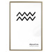 Wall Poster Aquarius - simple black and white composition with zodiac sign and text 117069 additionalThumb 16