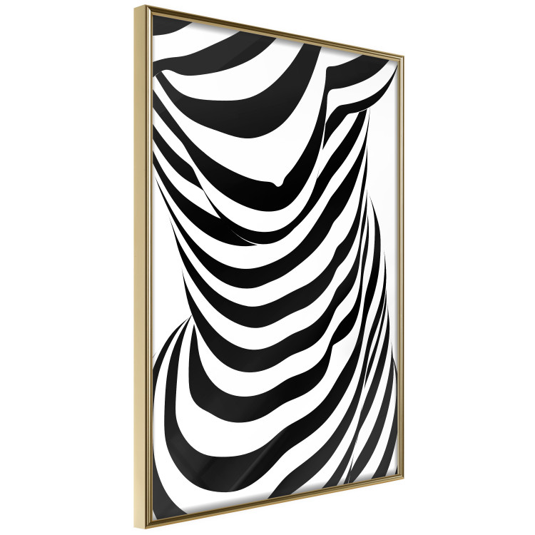 Wall Poster Zebra Woman - abstraction with a female silhouette in black and white stripes 117169 additionalImage 10