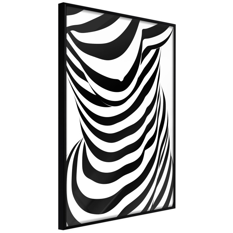 Wall Poster Zebra Woman - abstraction with a female silhouette in black and white stripes 117169 additionalImage 11
