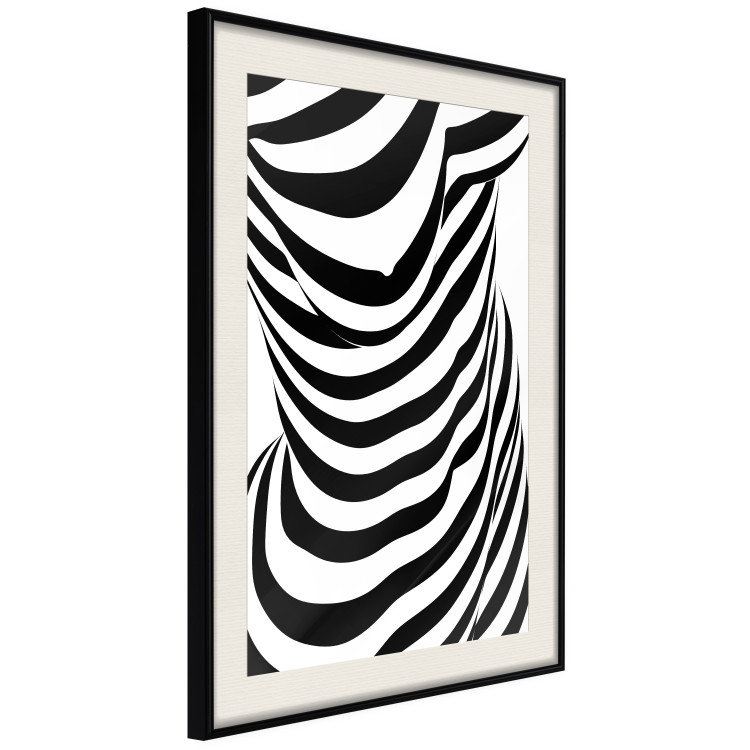 Wall Poster Zebra Woman - abstraction with a female silhouette in black and white stripes 117169 additionalImage 14
