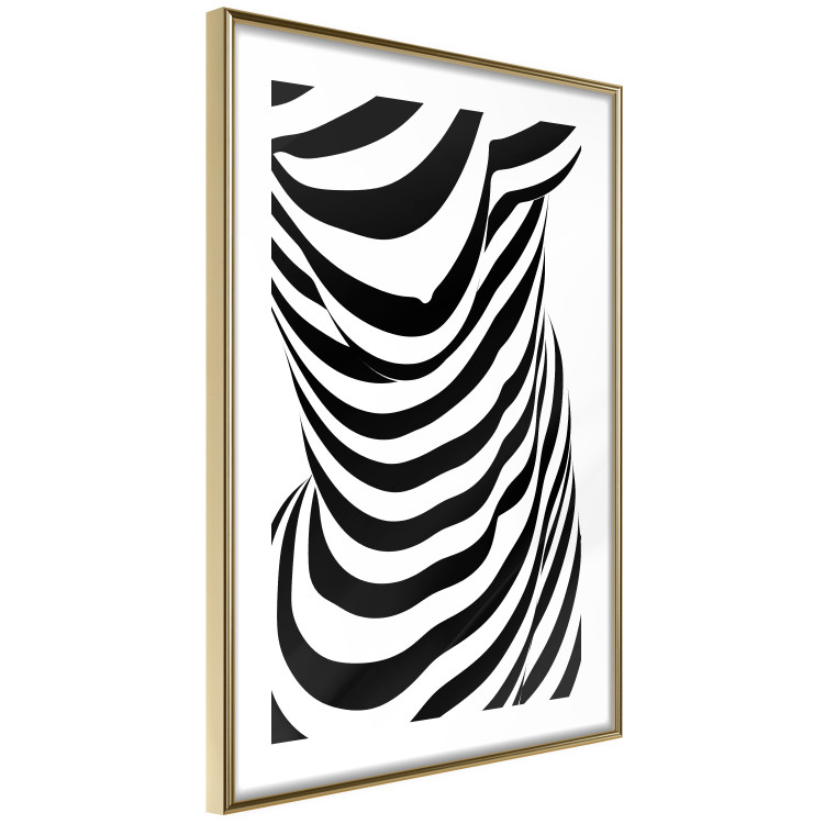 Wall Poster Zebra Woman - abstraction with a female silhouette in black and white stripes 117169 additionalImage 9