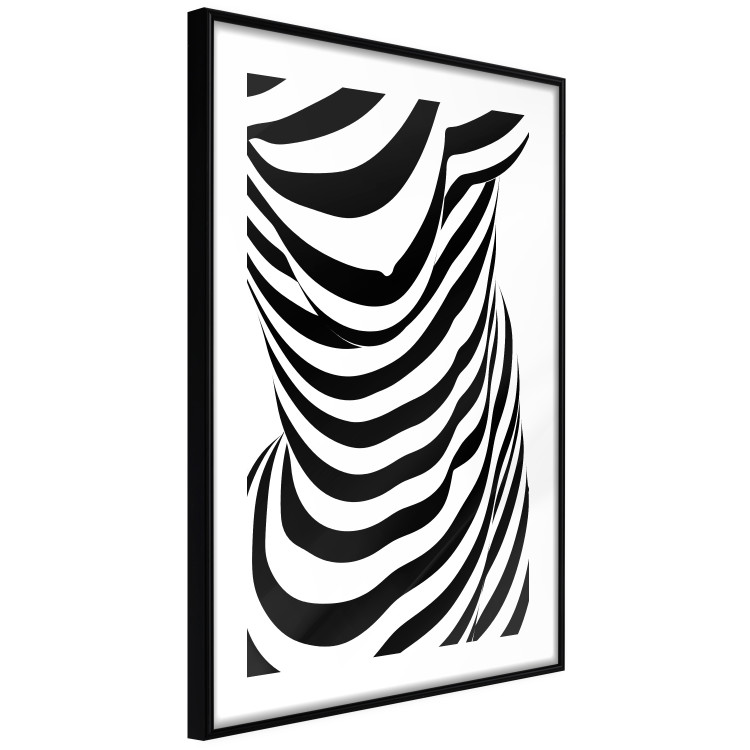 Wall Poster Zebra Woman - abstraction with a female silhouette in black and white stripes 117169 additionalImage 12