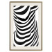 Wall Poster Zebra Woman - abstraction with a female silhouette in black and white stripes 117169 additionalThumb 19