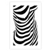 Wall Poster Zebra Woman - abstraction with a female silhouette in black and white stripes 117169 additionalThumb 25