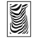 Wall Poster Zebra Woman - abstraction with a female silhouette in black and white stripes 117169 additionalThumb 17