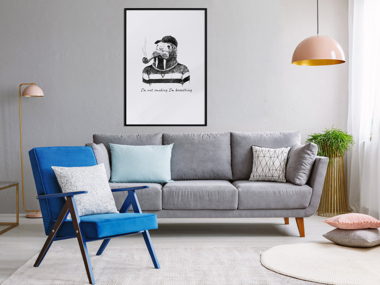 Wall Poster I'm not smoking - Scandinavian composition with an animal and texts 117469 additionalImage 3