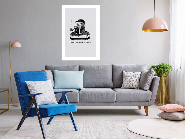 Wall Poster I'm not smoking - Scandinavian composition with an animal and texts 117469 additionalImage 4