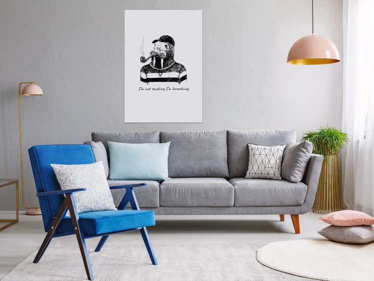 Wall Poster I'm not smoking - Scandinavian composition with an animal and texts 117469 additionalImage 17