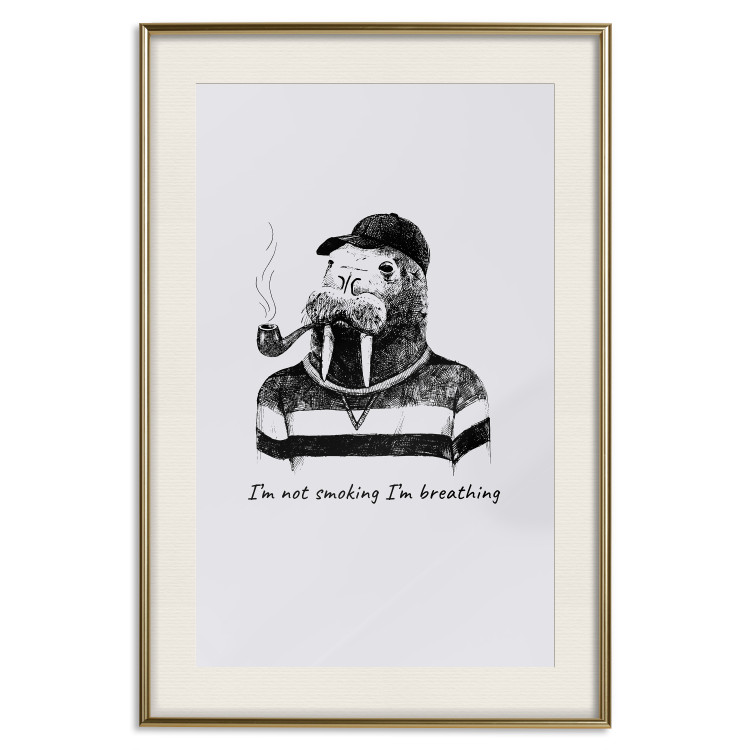 Wall Poster I'm not smoking - Scandinavian composition with an animal and texts 117469 additionalImage 19