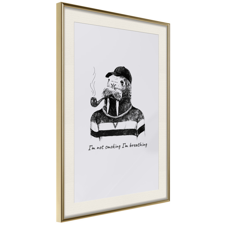 Wall Poster I'm not smoking - Scandinavian composition with an animal and texts 117469 additionalImage 2