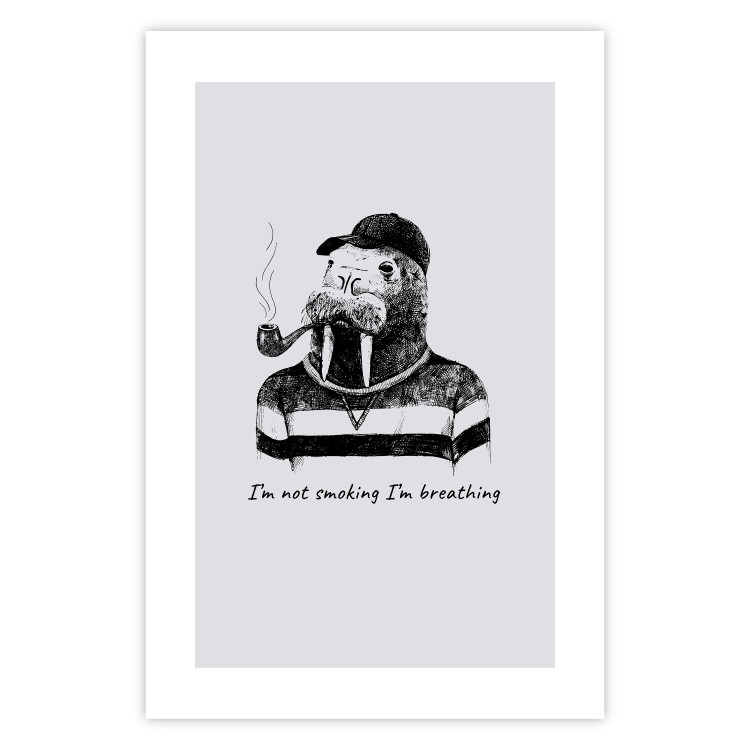 Wall Poster I'm not smoking - Scandinavian composition with an animal and texts 117469 additionalImage 19
