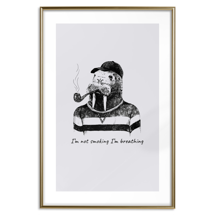 Wall Poster I'm not smoking - Scandinavian composition with an animal and texts 117469 additionalImage 16