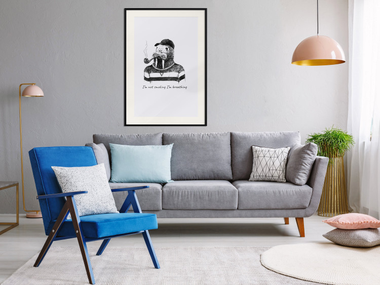 Wall Poster I'm not smoking - Scandinavian composition with an animal and texts 117469 additionalImage 22