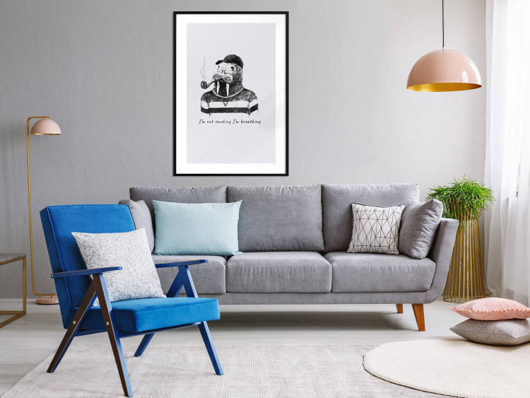 Wall Poster I'm not smoking - Scandinavian composition with an animal and texts 117469 additionalImage 6