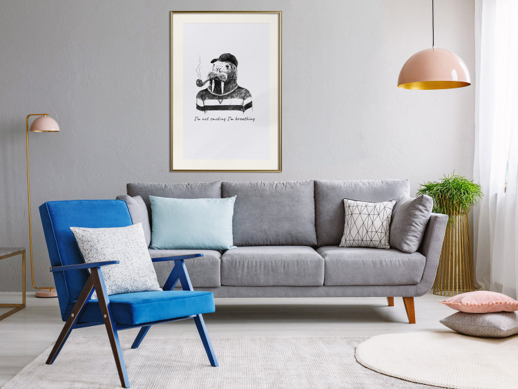 Wall Poster I'm not smoking - Scandinavian composition with an animal and texts 117469 additionalImage 21