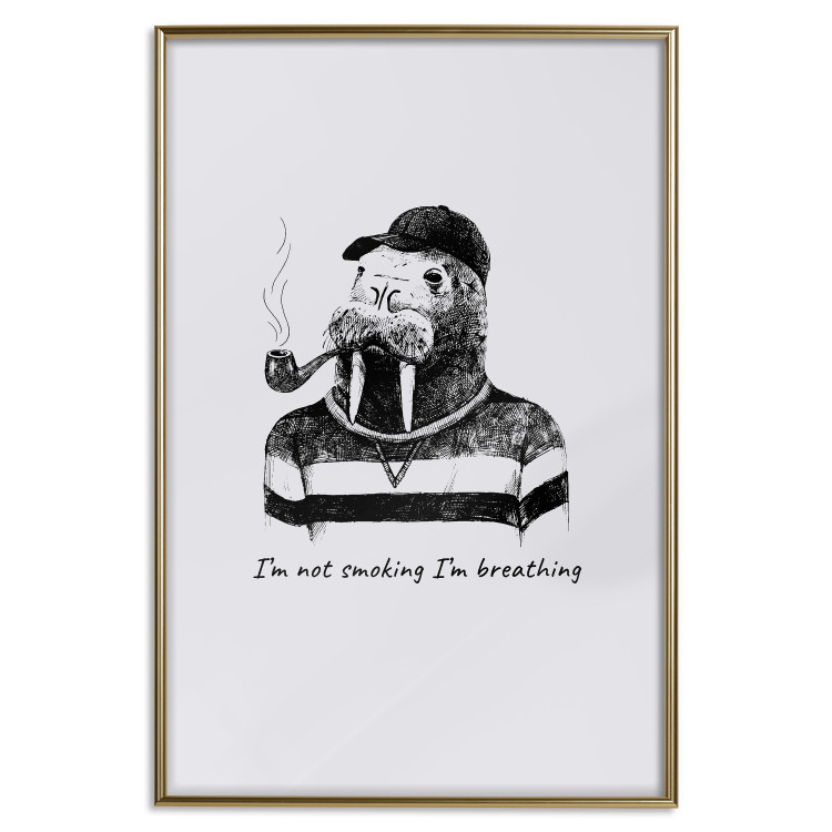 Wall Poster I'm not smoking - Scandinavian composition with an animal and texts 117469 additionalImage 20