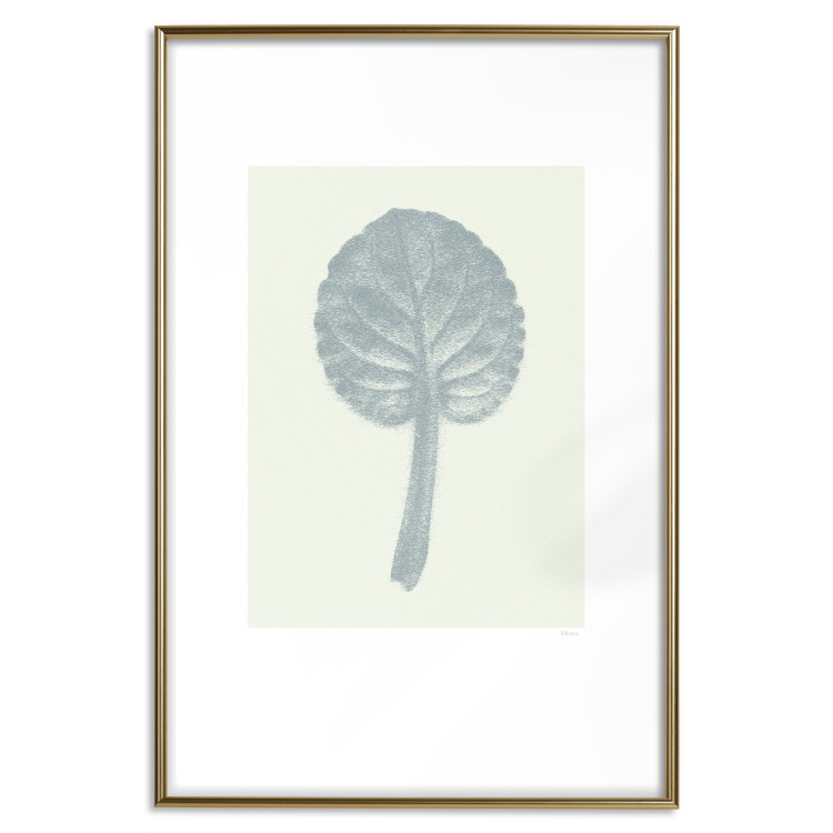 Poster Pastel Beauty - simple composition with a leaf in light colors 117769 additionalImage 19