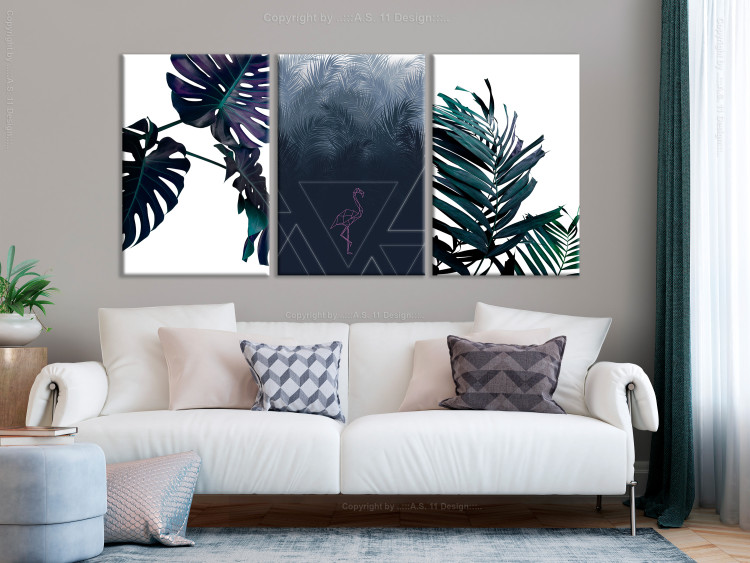 Canvas Tropical details - exotic vegetation with a graphic motif 118069 additionalImage 3
