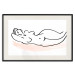 Wall Poster Sunbathing - black and white simple line art with the silhouette of a reclining woman 119269 additionalThumb 18