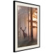 Wall Poster Morning - wild deer among forest trees against the backdrop of an autumn landscape 120469 additionalThumb 3