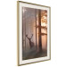 Wall Poster Morning - wild deer among forest trees against the backdrop of an autumn landscape 120469 additionalThumb 2