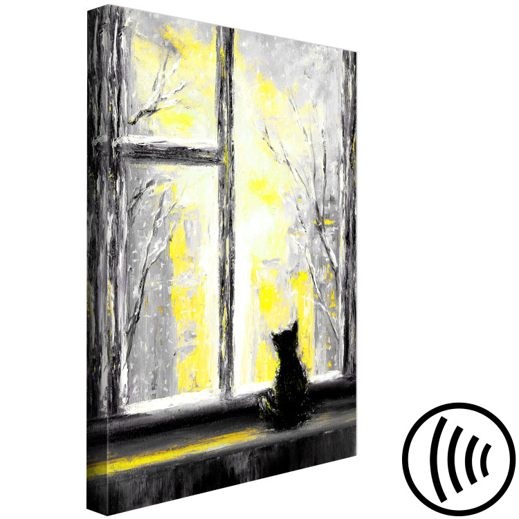Canvas Longing Kitty (1 Part) Vertical Yellow 123069 additionalImage 6