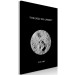 Canvas Print Shoe print on the moon - photo from the moon with English inscription 123169 additionalThumb 2