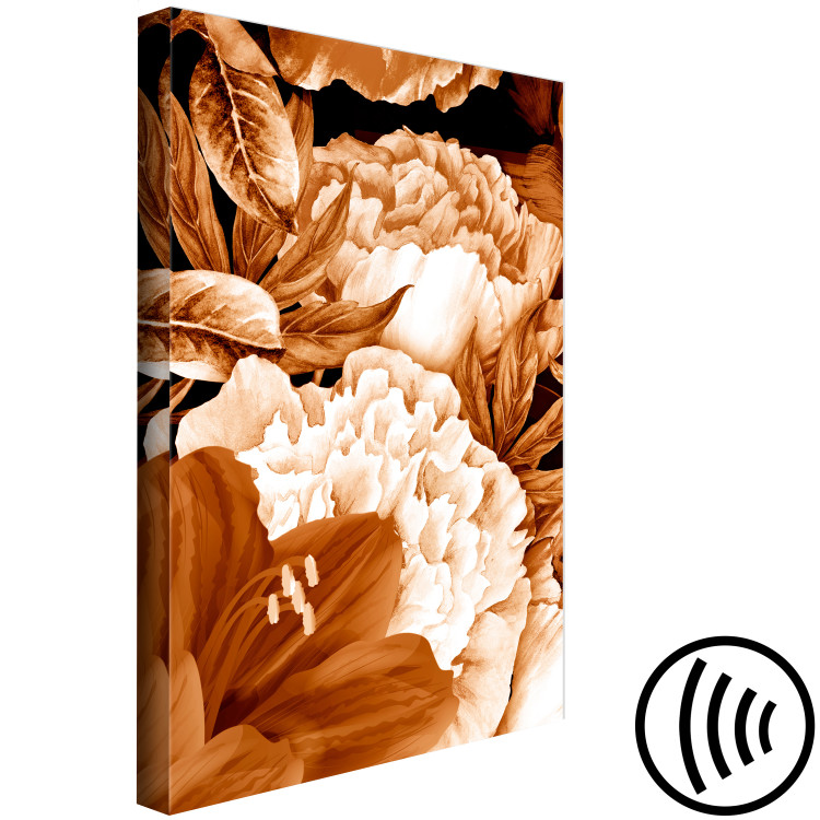Canvas Print Bouquet of lilies and peonies in sepia - photo with flowers in sepia 123869 additionalImage 6