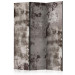 Folding Screen Old Plaster (3-piece) - irregular gray concrete texture 124069