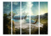 Room Separator Flight Over the Lake II (5-piece) - view of birds flying over the mountains 124169 additionalThumb 3