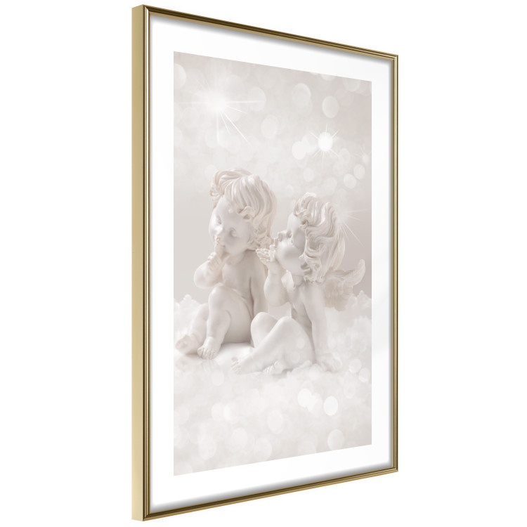Wall Poster Love in the Clouds - boy and girl as angels in the clouds 124969 additionalImage 6